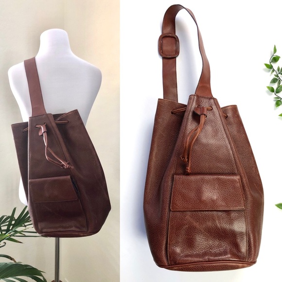 Salvatore Ferragamo Handbags - Vintage Salvator Ferragamo Drawstring Bucket Bag